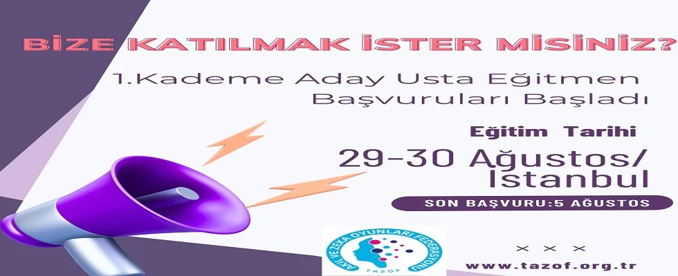 Usta Eğitmen Başvurusu